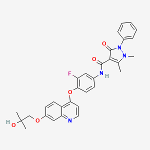 molecular formula C₃₁H₂₉FN₄O₅ B560533 Ningetinib CAS No. 1394820-69-9