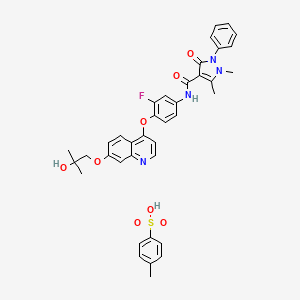 molecular formula C38H37FN4O8S B560534 Ningetinib Tosylate CAS No. 1394820-77-9