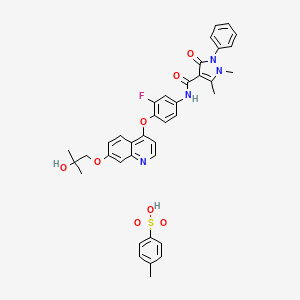 molecular formula C₃₈H₃₇FN₄O₈S B560534 Ningetinib Tosylate CAS No. 1394820-77-9