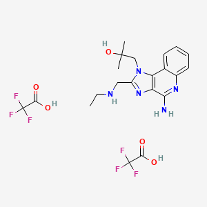 molecular formula C₂₁H₂₅F₆N₅O₅ B560535 加迪喹莫德三氟乙酸盐 CAS No. 1159840-61-5