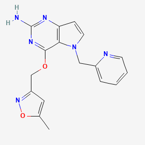 molecular formula C₁₇H₁₆N₆O₂ B560538 TLR7-IN-1 CAS No. 1642857-69-9