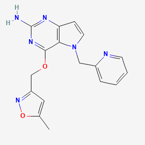 molecular formula C₁₇H₁₆N₆O₂ B560538 TLR7-agonist-1 CAS No. 1642857-69-9