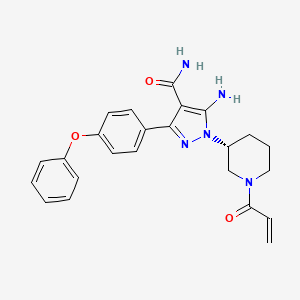 molecular formula C₂₄H₂₅N₅O₃ B560539 Btk inhibitor 2 CAS No. 1558036-85-3