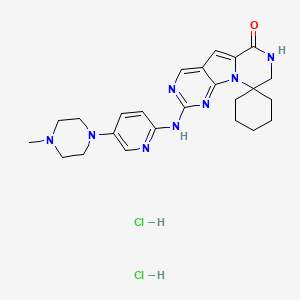 molecular formula C₂₄H₃₂Cl₂N₈O B560558 Trilaciclib hydrochloride CAS No. 1977495-97-8