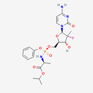 molecular formula C₂₂H₃₀FN₄O₈P B560559 Sofosbuvir impurity J CAS No. 1334513-10-8
