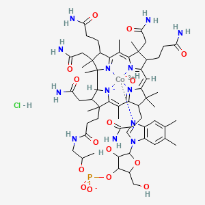 molecular formula C₆₂H₈₉ClCoN₁₃O₁₅P B560563 Hydroxocobalamin xhydrochloride CAS No. 59461-30-2