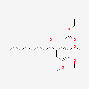 Ethyl (2,3,4-Trimethoxy-6-Octanoylphenyl)acetate