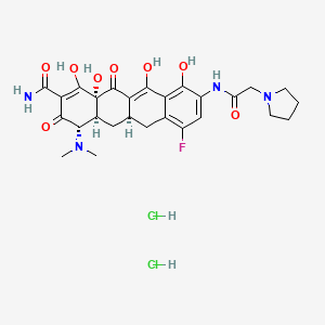 molecular formula C₂₇H₃₃Cl₂FN₄O₈ B560568 Eravacycline dihydrochloride CAS No. 1334714-66-7