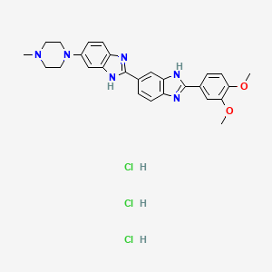 molecular formula C₂₇H₃₁Cl₃N₆O₂ B560570 DMA trihydrochloride CAS No. 2095832-33-8