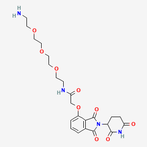 molecular formula C23H30N4O9 B560577 Thalidomide-O-amido-PEG3-C2-NH2 