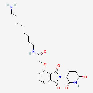 molecular formula C23H30N4O6 B560578 Thalidomide-O-amido-C8-NH2 CAS No. 1950635-15-0