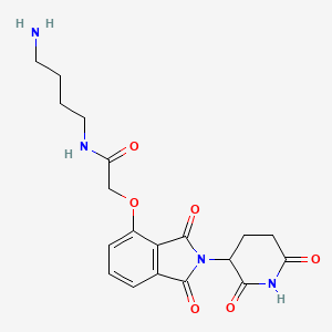 molecular formula C19H22N4O6 B560579 Thalidomide-O-amido-C4-NH2 