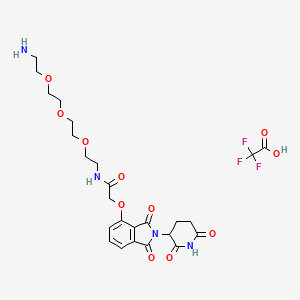 molecular formula C25H31F3N4O11 B560582 Thalidomide-O-amido-PEG3-C2-NH2 TFA CAS No. 1957236-21-3