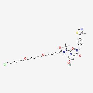 molecular formula C₃₉H₆₁ClN₄O₆S B560583 E3 ligase Ligand-Linker Conjugates 11 CAS No. 1835705-61-7