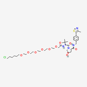 molecular formula C40H63ClN4O10S B560585 (S,R,S)-AHPC-PEG6-C4-Cl CAS No. 1835705-59-3