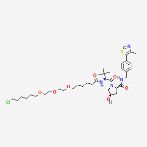 molecular formula C38H59ClN4O7S B560586 (S,R,S)-AHPC-C6-PEG3-C4-Cl 