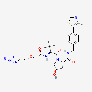 molecular formula C26H35N7O5S B560590 (S,R,S)-AHPC-PEG1-N3 