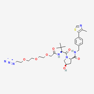 molecular formula C30H43N7O7S B560592 (S,R,S)-AHPC-PEG3-N3 