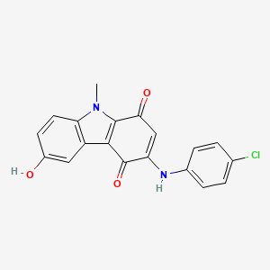 molecular formula C₁₉H₁₃ClN₂O₃ B560594 Antifungal agent 1 CAS No. 1265166-14-0