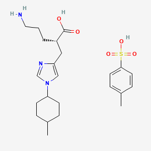molecular formula C₂₃H₃₅N₃O₅S B560596 DS-1040 Tosylate CAS No. 1335138-89-0