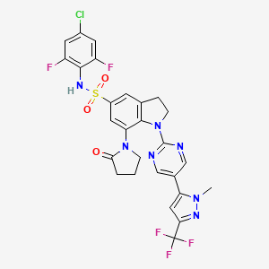 molecular formula C₂₇H₂₁ClF₅N₇O₃S B560597 Mgat2-IN-1 CAS No. 1800025-30-2