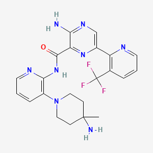 molecular formula C₂₂H₂₃F₃N₈O B560598 Nvp-lxs196 CAS No. 1874276-76-2