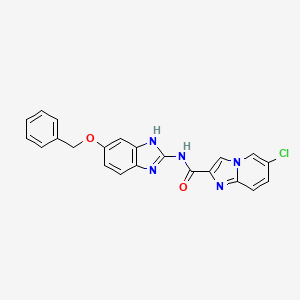 Imidazo[1,2-a]pyridine-2-carboxamide, 6-chloro-N-[6-(phenylmethoxy)-1H-benzimidazol-2-yl]-