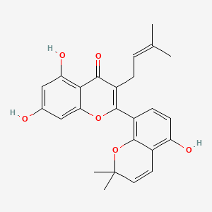molecular formula C25H24O6 B560626 Kuwanon A CAS No. 62949-77-3