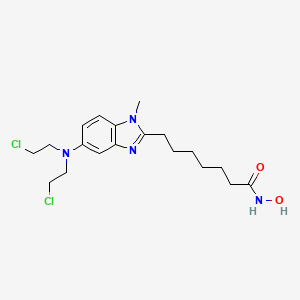 molecular formula C₁₉H₂₈Cl₂N₄O₂ B560638 Tinostamustine CAS No. 1236199-60-2