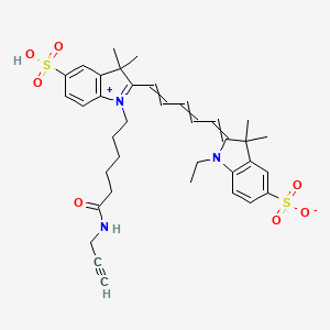 molecular formula C₃₆H₄₃N₃O₇S₂ B560657 Cy5-YNE CAS No. 1345823-20-2