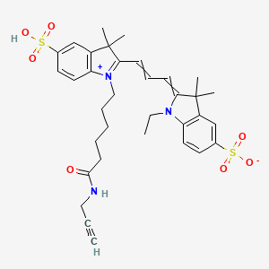 molecular formula C₃₄H₄₂N₃O₇S₂ B560658 Cy3-YNE CAS No. 1010386-62-5