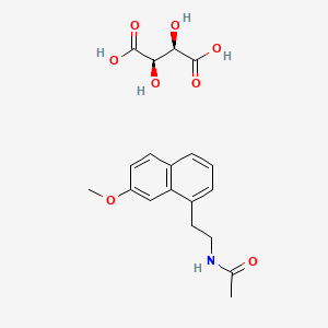 molecular formula C19H23NO8 B560667 Agomelatine (L(+)-Tartaric acid) 