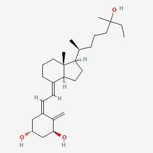 molecular formula C28H46O3 B560702 26-Homo-calcitriol CAS No. 105687-81-8