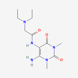 molecular formula C12H21N5O3 B560708 N-(4-amino-1,3-dimethyl-2,6-dioxopyrimidin-5-yl)-2-(diethylamino)acetamide CAS No. 100454-46-4