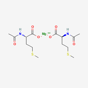 molecular formula C14H24MgN2O6S2 B560717 magnesium bis(2-acetamido-4-methylsulfanylbutanoate) CAS No. 105883-49-6