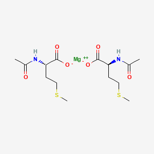 molecular formula C14H24MgN2O6S2 B560717 Magnesium acetylmethionate CAS No. 105883-49-6