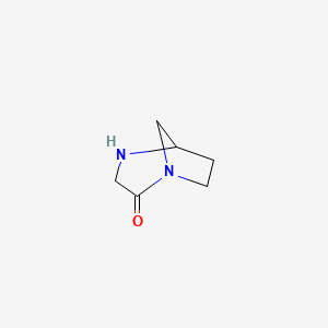 molecular formula C6H10N2O B560723 1,4-Diazabicyclo[3.2.1]octan-2-one CAS No. 108437-48-5