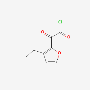 molecular formula C8H7ClO3 B560724 (3-Ethylfuran-2-yl)(oxo)acetyl chloride CAS No. 107747-88-6