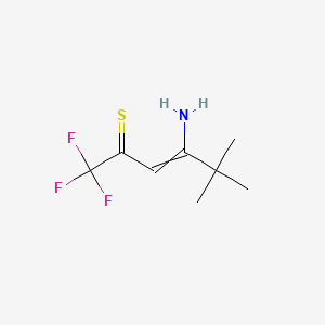 molecular formula C8H12F3NS B560728 4-Amino-1,1,1-trifluoro-5,5-dimethylhex-3-ene-2-thione CAS No. 100508-54-1