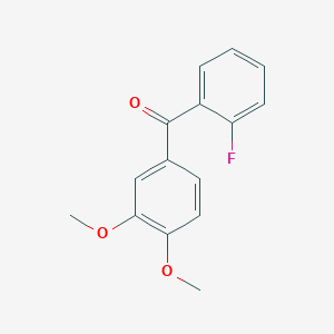 molecular formula C15H13FO3 B056073 (3,4-Dimethoxyphenyl)(2-fluorophenyl)methanone CAS No. 116412-86-3