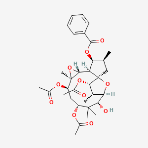 molecular formula C33H44O11 B560742 Euphohelin A CAS No. 100303-85-3