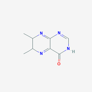 molecular formula C8H10N4O B560744 6,7-Dimethyl-6,7-dihydropteridin-4(1H)-one CAS No. 101554-46-5