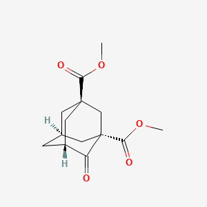 molecular formula C14H18O5 B560746 dimethyl (1R,3R,5R,7S)-4-oxoadamantane-1,3-dicarboxylate CAS No. 19930-87-1