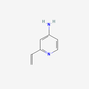 molecular formula C7H8N2 B560754 2-Vinylpyridin-4-amine CAS No. 102000-57-7
