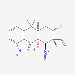 molecular formula C21H23ClN2O B560787 Hapalindole V CAS No. 106865-68-3