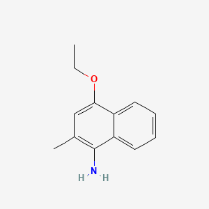 molecular formula C13H15NO B560788 4-Ethoxy-2-methylnaphthalen-1-amine CAS No. 100371-78-6