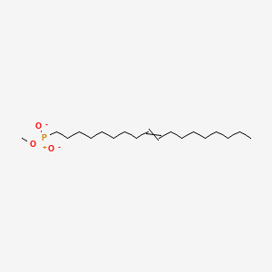 molecular formula C19H38O3P- B560794 Methoxy(octadec-9-en-1-yl)phosphaniumbis(olate) CAS No. 109647-71-4