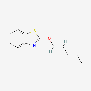 molecular formula C12H13NOS B560795 2-[(1E)-1-Penten-1-yloxy]-1,3-benzothiazole CAS No. 101383-79-3
