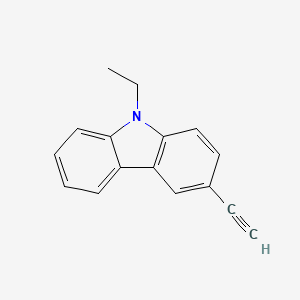 molecular formula C16H13N B560798 9-Ethyl-3-ethynyl-9H-carbazole CAS No. 102792-38-1