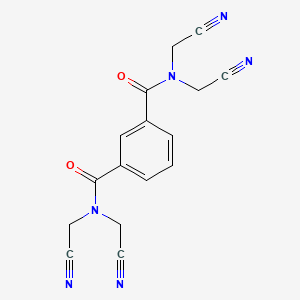 molecular formula C16H12N6O2 B5608282 N1,N1,N3,N3-TETRAKIS(CYANOMETHYL)BENZENE-1,3-DICARBOXAMIDE 